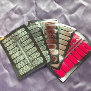 NIB | Lily and Fox | Set of 5 | Nail Wraps | Pink, Glitter, Sparkles, Holo